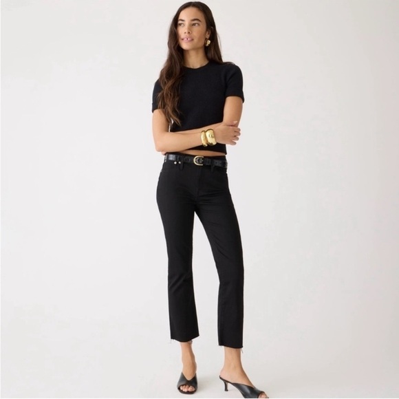 J. Crew Demi Boot Crop High Rise Jeans in “Stay Black” 28 NEW - Picture 1 of 11